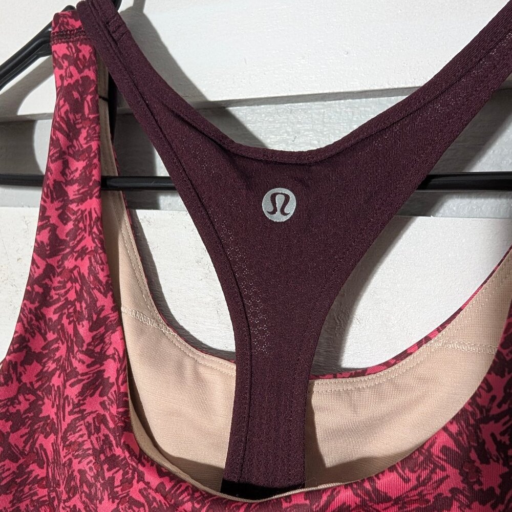 Lululemon All Sport Support Tank Bordeaux Drama Mountain Peaks Bon Bon Bordeaux - Picture 9 of 10